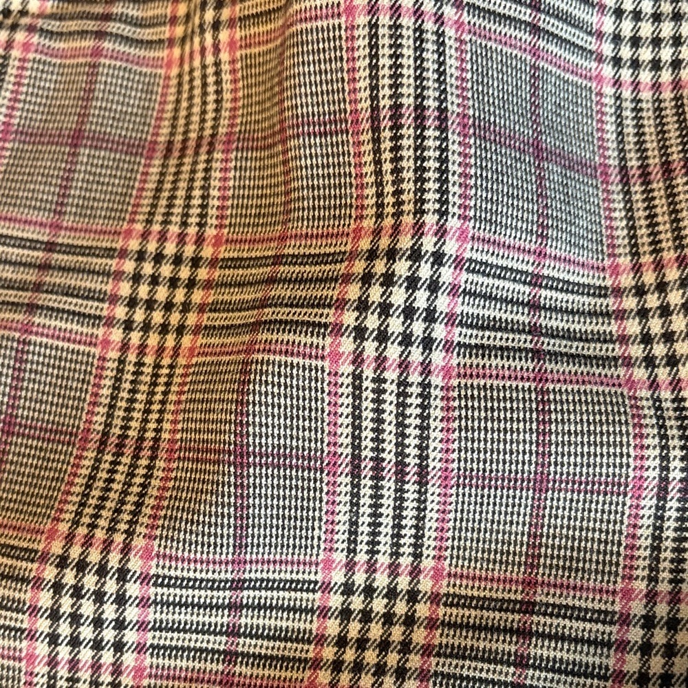 GAP Women’s Slim Cropped Plaid Pants -Brown, Tan & Pink Size 6 Stretch - Picture 10 of 10